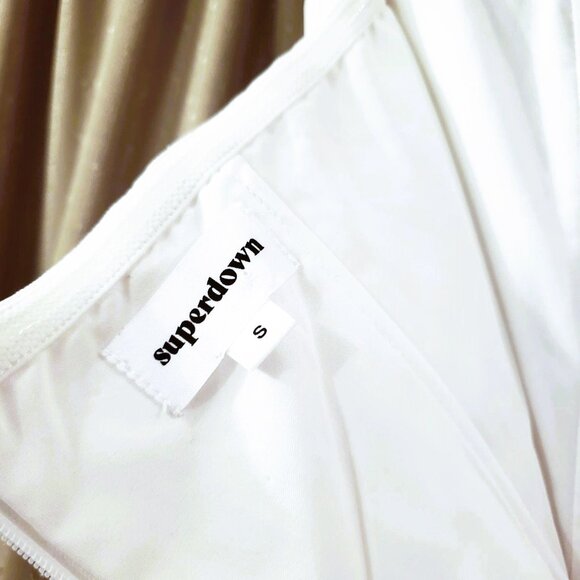 Chiffon Superdown Alivia white strapless dress - Picture 8 of 13